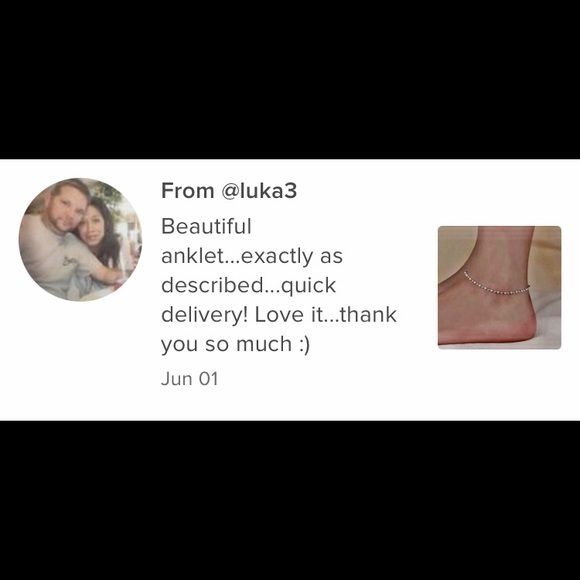 New! Sterling Silver Beaded Anklet - Picture 8 of 8